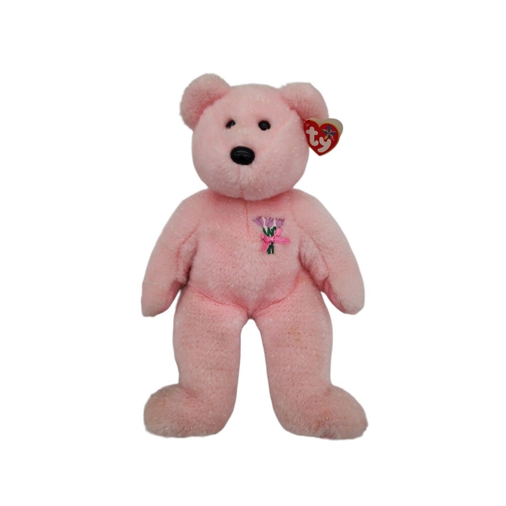 Ty Beanie Buddy Mum Pink Bear 13" Plush NEW with Tags Mother’s Day Gift Toy